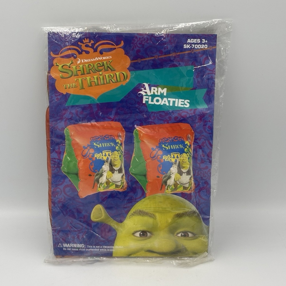 Shrek The‎ Third 24" Swim Ring Inflatable Innertube Floatie Pool Toy NEW 2007